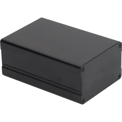Elektrisches Aluminiumgehäuse, Wasserdichte Anschlussdose, Schlitzversion Für Selbstmontage, 46 X 76 X 110 Mm, Glatt Schwarz