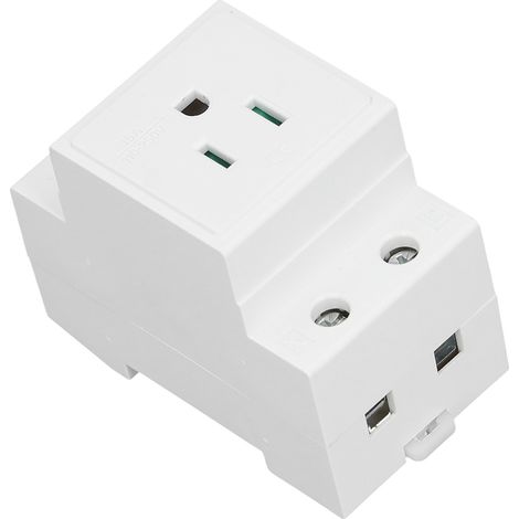Din-schienensteckdose, Integrierter Schutzkontakt, Erdungsanschluss Für Us-verteilerkasten Ac110-250v 15a
