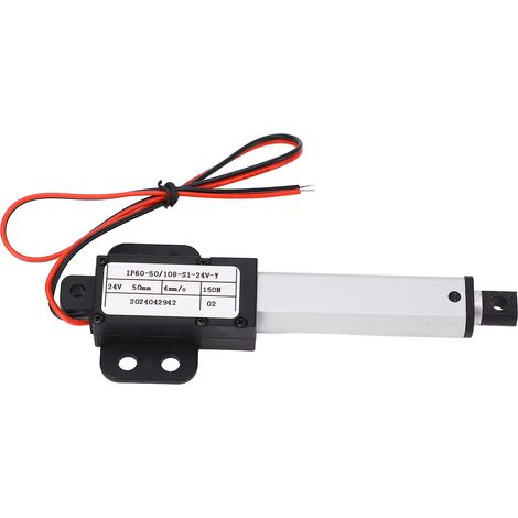 Mini-elektro-linearantrieb (3 W), 50 Mm Hub, 150 N Schubkraft, 4 Mm/s Geschwindigkeit, Mit Endschalter, 24 V Dc