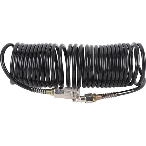 Spiralförmiger Luftschlauch, 1/4 Zoll Innendurchmesser, 5 Meter Lang, Aus Pe-kupfer, Verwicklungsfrei, Verdrehsicher, Leichter, Komprimierter Amerikanischer Anschluss