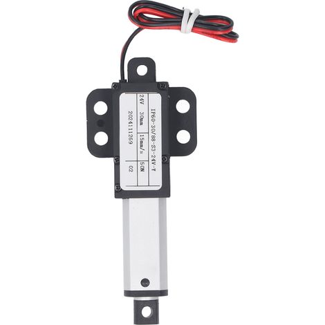 Mini-linearantrieb (24 V, Elektrisch), 30 Mm Hub, 50 N Schubkraft, 15 Mm/s Geschwindigkeit, Wasserdichte Schubstange (schutzart Ipx4)