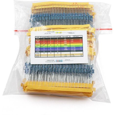 2600 Stück, 130 Werte. Gängiges Widerstandsset: 1 %, 1/4 W, Metall-kohleschichtwiderstände. Klassifizierung: Umfassendes Sortiment An Elektrischen Festwiderständen.