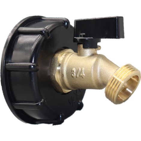 S60x60 Ibc-wassertankadapter 275-330, Auslaufsichere Wassertankverschraubung, G3/4 Messing-wasserhahnventil-werkzeug, Ght-gartenschlauchanschluss
