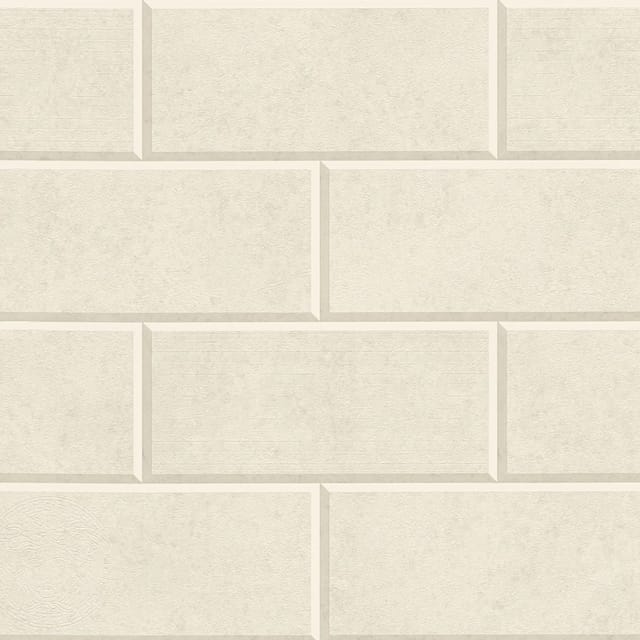 Bricoflor Mauer Tapete in Creme Weiß Moderne Steinoptik Tapete mit 3D Effekt ausgefallene Vlies Steintapete für Badezimmer und Küche