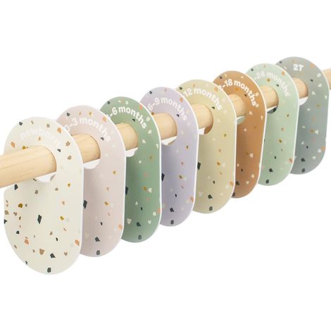 Kleidertrenner Für Babykleidung – Größenorganizer Für Baby- Und Kinderkleidung – 8er-set – Terrazzo