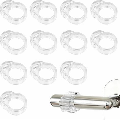 Set Mit 12 Transparenten Pvc-türstoppern, Türgriffschutz Für Griffe Mit Ø 17–20 Mm, Hochelastische, Wandmontierte Türstopper, Stoß- Und Geräuschdämpfung, Durchmesser 18 Mm