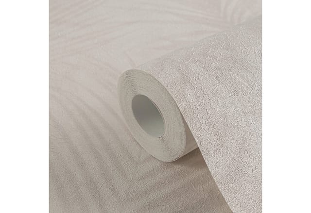 Bricoflor Aquarell Tapete Beige Helle Vliestapete mit Palmenblätter Design in Wasserfarben Optik Vlies Palmentapete mit Farn Muster für Schlafzimmer
