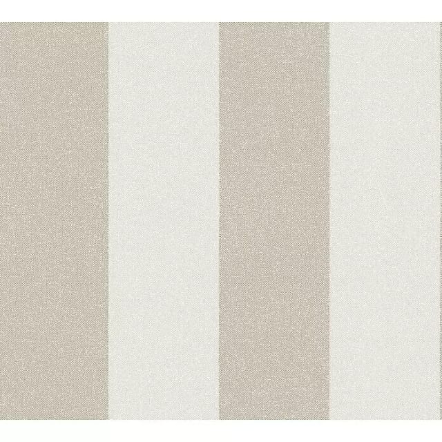 Bricoflor Streifentapete in Beige Tapete mit Blockstreifen Ideal fürs Wohnzimmer