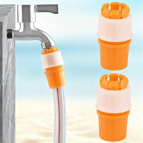 Set Mit 2 Wasserhahn-schlauchverbindern, Schnellanschluss-produktadapter, 20-mm-schnellverbinder Aus Kunststoff
