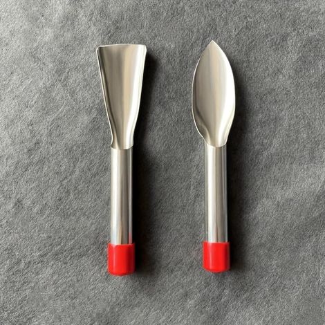 Flacher Gartenspaten Aus Edelstahl In Blattform, 22 X 5 Cm, Mit Spitzer Kante Zum Graben, Auflockern Der Erde, Jäten Und Pflanzen, 1 Stück