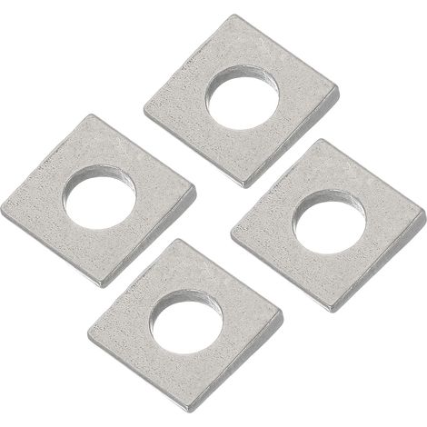 Satz Mit 4 M12-vierkantscheiben Mit Abgeschrägten Kanten Von 2 Bis 6,1 Mm Aus Edelstahl 304 Für Ausgleichs- Und Nivellierungsbefestigungen, Silberfarben