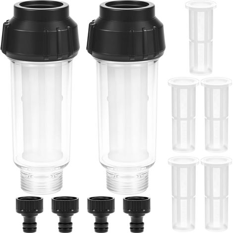 2-teiliger Gartenschlauchfilter, 3/4-zoll-brunnenwasserpumpenfilter Mit Ersatzfilterkartuschen Und Schnelladaptern, Für Hochdruckreiniger Und Gartenpumpen