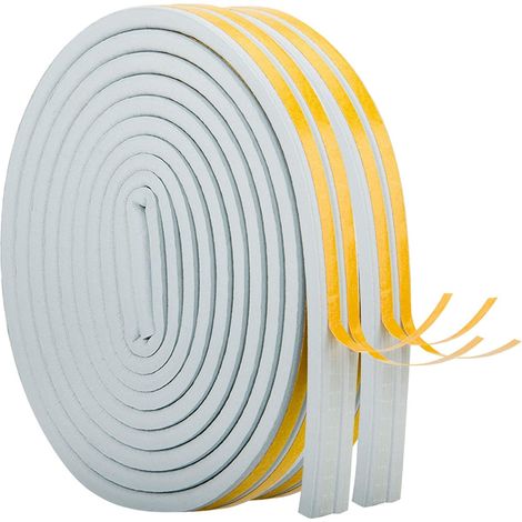 20 M, 66 Ft Tür-, Fenster- Und Türdichtungsband, Gummi, Schalldämmstreifen, Selbstklebendes Dichtungsband (9 Mm X 6 Mm / 20 M, Grau)