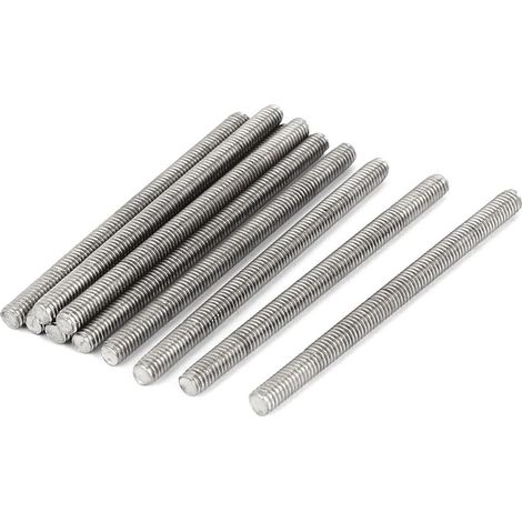 Sourcing Map M4 X 60 Mm Gewindestange Aus Edelstahl 304, 10 Stück, Durchgehende Gewindestangen Für Heimwerkerprojekte