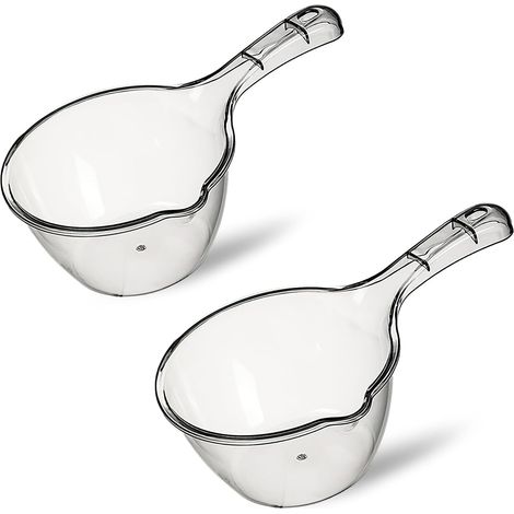 Set Aus 2 Kunststoff-wasserschöpfkellen, Badewannenlöffel, Duschlöffel, Badezimmer-wasserschöpfkelle – Unverzichtbarer Haushaltsartikel