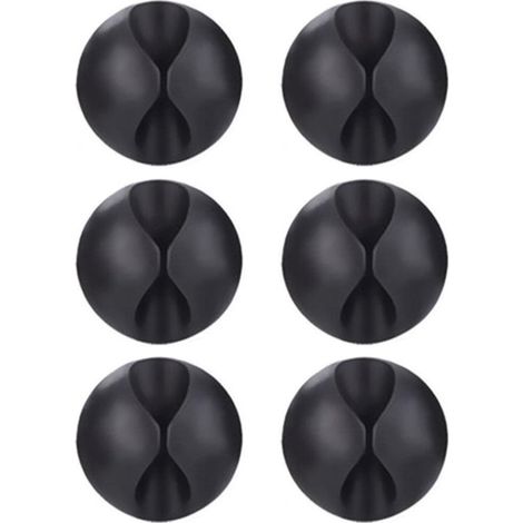 6er-set Kabelclips Für X-förmige Kabel, Vielseitig Einsetzbar Im Büro, Für Stromkabel, Usb-kabel, Kopfhörer, Laptops, Fernseher, Zu Hause Und Im Büro, Schwarz