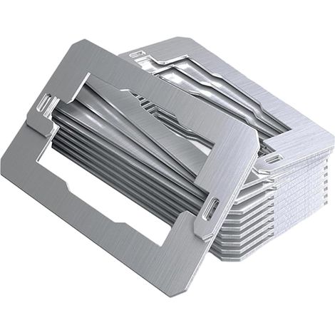 Set Mit 10 Edelstahl-auslassabstandshaltern, Auslassscheiben Mit Reparaturkappe, Robustes Stahlmaterial, Industrielle Ausführung, Baustellengeeignet