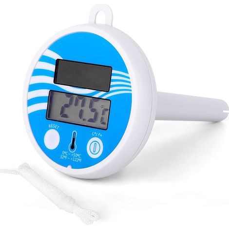 Solar-poolthermometer, Digitales Poolthermometer Mit Großem, Gut Lesbarem Display Und Trageschlaufe, Wasserdichtes Thermometer Für Schwimmbäder, Whirlpools, Jacuzzis Und Aquarien
