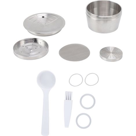 Kaffeekapsel-set Aus Edelstahl, Wiederverwendbarer Filter, Dichtung, Bürste, Löffel Und Kompressionsplatte Für Edg Dg325