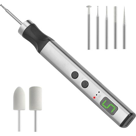 Mini-akku-rotationswerkzeug, Usb-wiederaufladbares Schleifstift-set Für Elektronikreparaturen, Schneiden, Gravieren, Bohren, Polieren, 5 Einstellbare Geschwindigkeiten