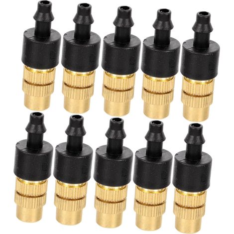 Set Mit 10 Verstellbaren Mikro-nebeldüsen Aus Kupfer-abs, 10 Liter/stunde Förderleistung, Verstopfungsfreie Düsen Für Die Gartenbewässerung, Schlauch- Und Filteranschlüsse