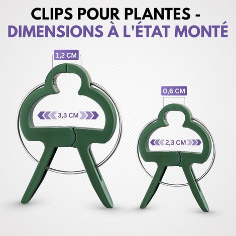 100er-set Pflanzenclips L & M - Kletterpflanzenclips - Tomatenclips - Tomatenbinder - Tomatenklemmen
