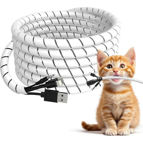 Kabelschutzschlauch (12–25 Mm), 6 M – Kabelorganisator – Flexibler Schutz – Weiß