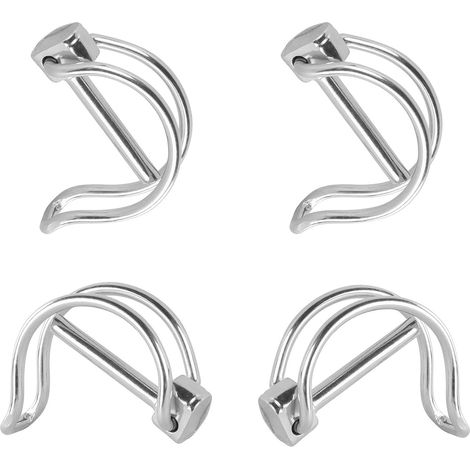 Set Mit 4 Klappbaren Rohrbolzen 8 X 50 Mm Mit Verriegelungsverschluss, Verzinktem Bolzen, Sicherheitsbolzen, Für Landwirtschaft, Garten Und Rasen