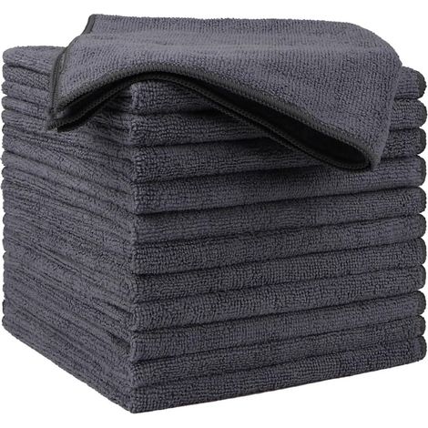 12er-pack Premium-mikrofasertücher, 40,6 X 40,6 Cm, Mikrofaser-autotücher, Ultra-saugfähige Autowaschtücher, Fusselfreie Waschtücher
