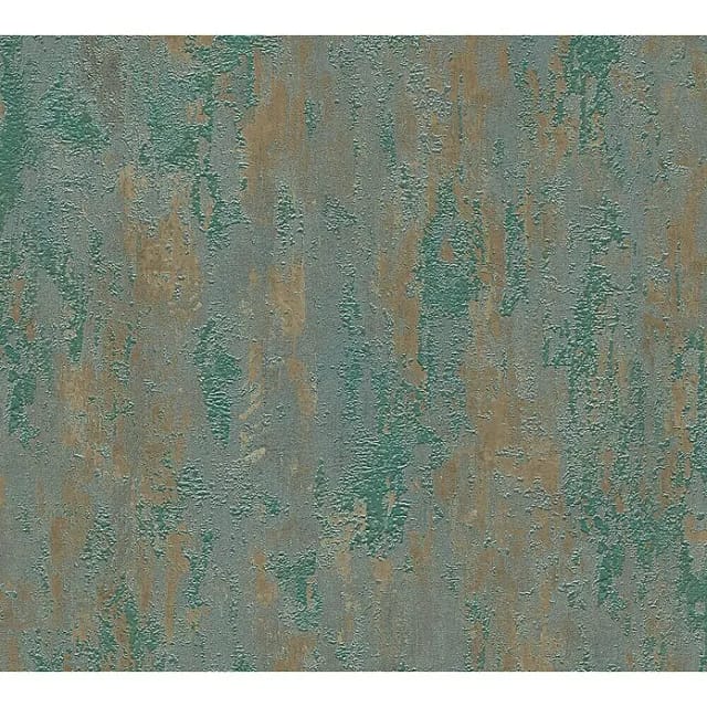 Bricoflor Rost Tapete in Türkis und Braun ausgefallene Tapete in Rostoptik mit Struktur Effekt Patina Wandtapete im Industrial Style für Küche