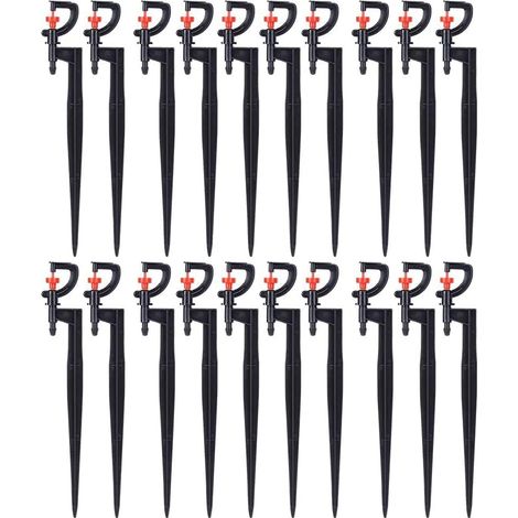 Sprinkler, 40 Stück, Typ G, 360° Drehbarer Mikrosprinkler, Für Die Garten-, Gewächshaus- Und Rasenbewässerung Mit 4/7" (20 Cm) Bewässerungsschlauch