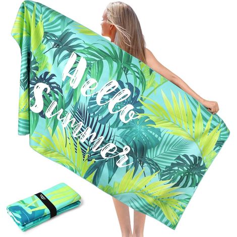 Xxl-strandtuch, Mikrofaserhandtuch 90 X 180 Cm, Leicht Und Schnelltrocknend, Geeignet Für Strand, Sport, Reisen, Sauna Und Pool