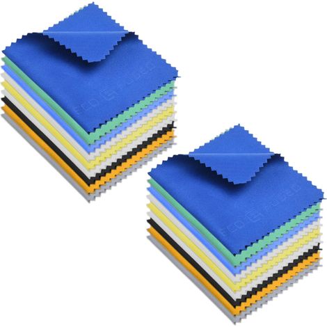 Set Mit 18 Mikrofasertüchern Zur Reinigung Von Brillen, Kameraobjektiven Und Handys, 14 X 7,6 Cm