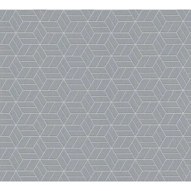 Bricoflor Vliestapete Geometrisches Muster Graue Tapete mit Glitzer Ideal für Teenager und Wohnzimmer Vlies Mustertapete