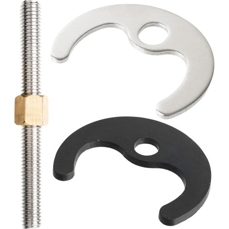 Wasserhahn-befestigungsset Mit M8 X 130 Mm Gewindestange – 1 Metallset, Einlochige Hufeisenplatte Mit Gummischeibe, Für Wasserhahn