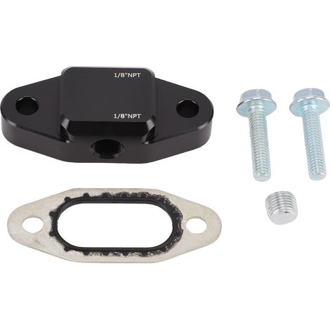 Ls-motorölkühler-bypass-abdeckung, Aluminiumlegierung, Kompatibel Mit Gen Iii Und Iv 4,8l, 5,3l, 5,7l, 6,0l Und 6,2l Motoren, Mit 2 Npt-anschlüssen