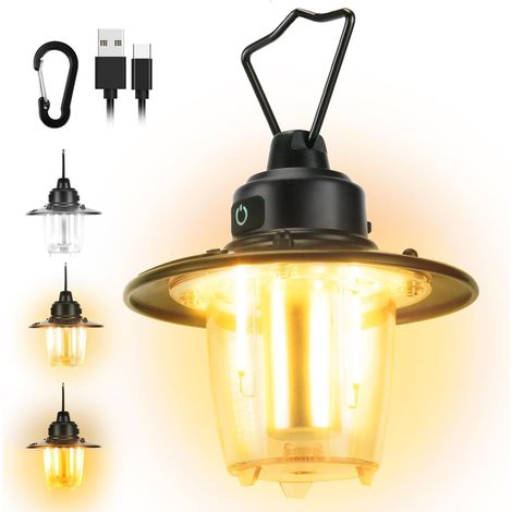 Wiederaufladbare Campinglaterne – 1000 Lumen Campinglampe Für Zelte – Tragbar, Ip65 Wasserdicht – 4 Beleuchtungsmodi – Dimmbar – Für Camping, Wandern, Notfälle, Angeln [energieklasse A+++]