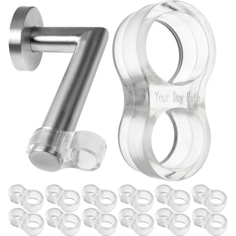 Türgriffabdeckung, 10 Stück, Transparent, Mit Öffnungen Von Ø 15 Mm Und Ø 18 Mm, Für Runde Bis Eckige Tür- Und Fenstergriffe