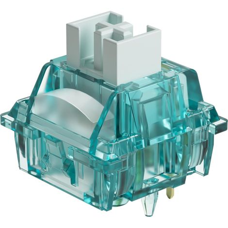 Cremefarbener Cyanfarbener Tastaturschalter, Klickend, Led-diffusor, Hintergrundbeleuchtung, Geschmiert, 50 Gf, 5-polig, Mx (45 Stück)