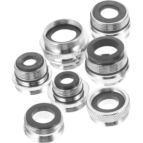 7-teiliges Küchenarmatur-schlauchadapter-set, Robuste Metall-anschlüsse (männlich Und Weiblich), Für Garten Und Küche, Auslaufsicherer Anschluss, Filter- Und Waschmaschinenanschluss