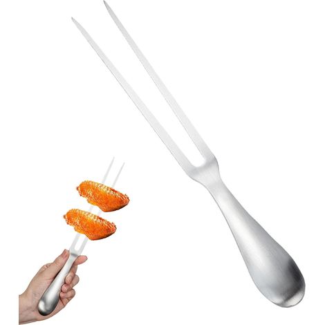 Robuste Tranchiergabel Aus Edelstahl 304 Mit Ergonomischem Griff, Ideal Zum Braten, Für Truthahn Und Abendessen (spülmaschinenfest)