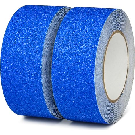 2er-pack, Blaues Antirutschband, 5 Cm X 10 M, Antirutschstreifen Für Außentreppen, Warnband Für Stufen Und Fußböden