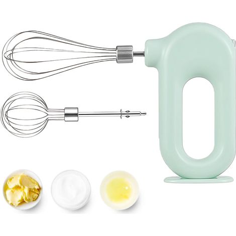 Elektrischer Handmixer: Leistungsstarker 4-gang-handmixer, Kabelloser Handmixer Mit 2 Oszillierenden Edelstahlbürsten, Kabelloser Elektrischer Schneebesen Zum Backen Von Kuchen Usw.
