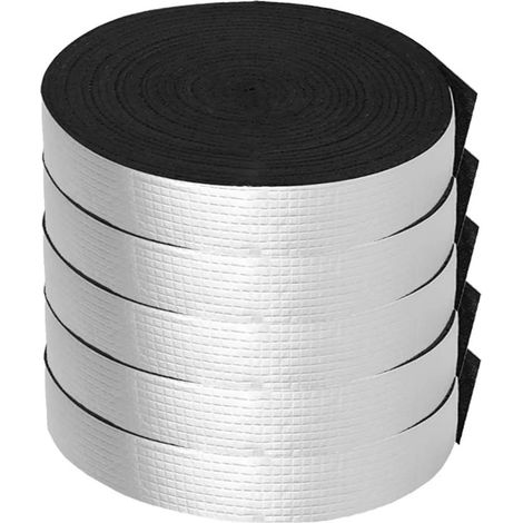 Selbstklebende Aluminium-schaumstoff-rohrisolierungsstreifen, 60/10 M, Schaumstoff, Aluminiumfolie, Frostschutz, Brandschutz, Wasserdichte Selbstklebende Rohre, Bandhülse