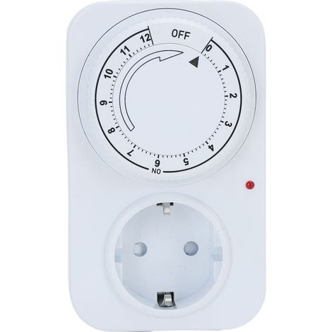 Mechanischer 12-stunden-timer Für Europäische Stecker – 16-a-timer-steckdose Aus Feuerfestem Polycarbonat, Ideal Für Beleuchtung, Wasserpumpen Und Das Laden Von E-bikes