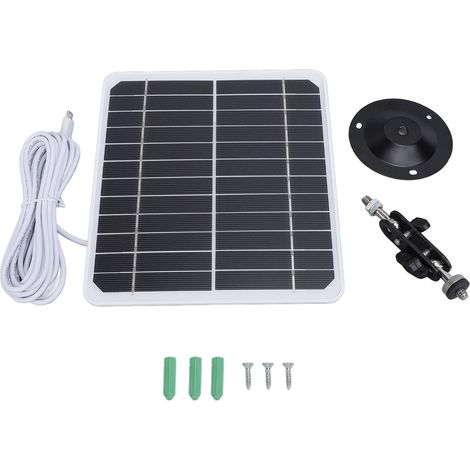 20w 5v Monokristallines Ip68 Wasserdichtes Wand-solarpanel Mit 3m Kabel Für Überwachungskameras