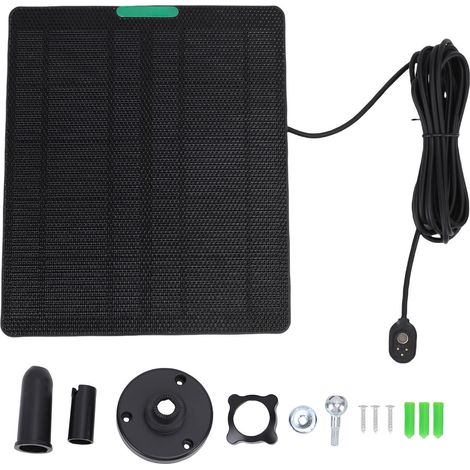 10-w-solarpanel Für Arlo Pro 5s, Ultra, Pro 3 Und Ultra 2 Sicherheitskameras – Monokristallines Etfe-material, Schwarz