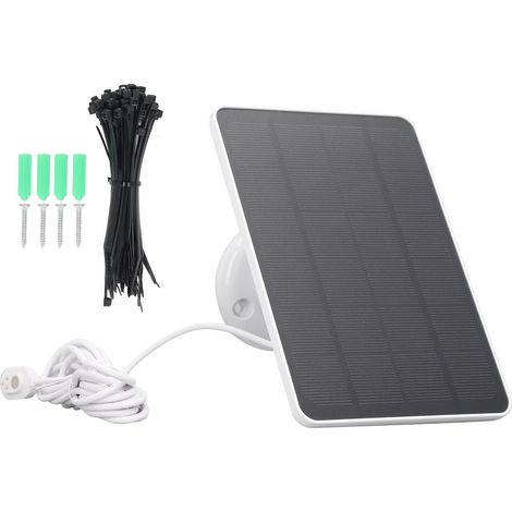 10-w-solarpanel Für Arlo Pro 3/pro 4/ultra 2 Kameras – Ip65 Wasserdicht, Monokristallines Silizium, Weiß