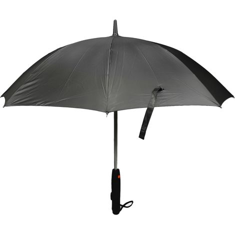 3-in-1-sonnenschirm Mit Ventilator Und Sprühfunktion, 8 Streben, Blau, Uv-schutz, Tragbar