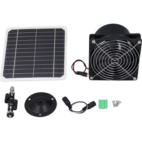 50-w-solar-abluftventilator, 12 V, 6,5 Zoll, Mit Monokristalliner Abs-platte Für Runde Lüftungskanäle